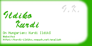ildiko kurdi business card